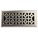 Accord AMFRBNM410 Floor Register with Marquis Design, 4-Inch x 10-Inch (Duct Opening Measurements), Satin Nickel