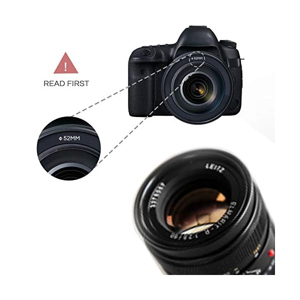 Zacro 52mm Objektiv Filter Set ND2, ND4, ND8, ND16 Kit mit Objektivstift Filtertüte Gegenlichtblende Objektivdeckel und… – Bild 3