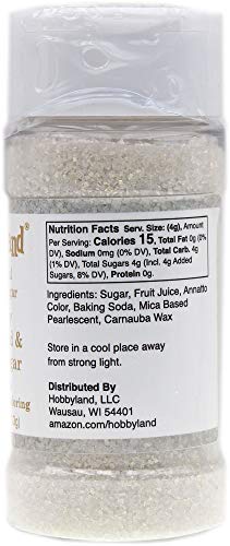 Hobbyland Sanding Sugar (Glittery Light Gold and Silver Sugar, 4 oz) Handcrafted with All Natural Food Coloring, Light Gold and Silver Shimmer - Thumbnail 3