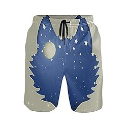 Men's Summer Cool Swim Trunks Quick Dry Abstract