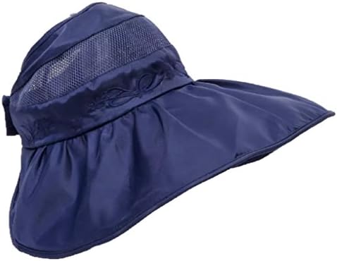 Embroided rollable sun visor hat (56-59, Navy)