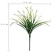 HOGADO Artificial Shrubs, 4pcs Fake Calla Lily Faux Plastic Greenery Plants Flower Arrangement for Home Kitchen Dining Room Hanging Planter Garden Cream