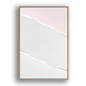 Framed Canvas Wall Art Abstract for Living Room, Bedroom Color Block Canvas Prints for Modern Home Decoration Ready to Hang - 16"x24" inches
