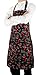 Flying Frog Bib Apron with Pockets for Men and Women - Chili Pepper Apron - Extra Long Ties - Easy to Wear