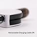 Auxiwa 2 IN 1 Retractable Charging Cable, 3ft Micro USB Connectors, Tangle-free Charger for iPhone iPad iPod Samsung HTC Nexus (Black)