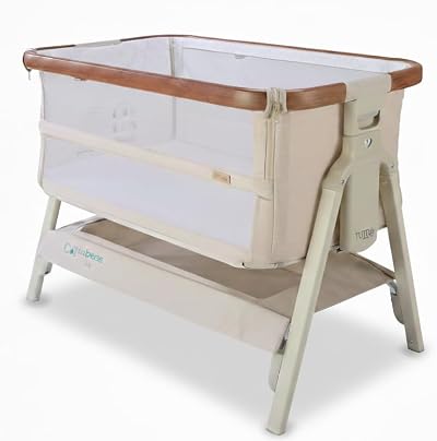 Tutti Bambini CoZee Breeze 2025 2-in-1 Bedside Crib Walnut Ecru 0-6m