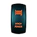 STV Motorsports® Laser Backlit Orange Rocker Switch Winch Power 20A 12V On/Off LED Light