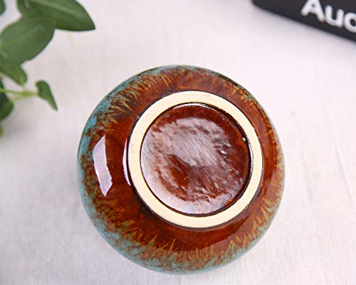 VanEnjoy Transmutation Glaze Ceramic Ashtray with Lids, Windproof, Cigarette Ashtray Ash Holder for Home Office Decoration - Thumbnail 4