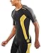 SKINS Men's DNAmic Men's Compression Short sleeve Top, black/Citron, Small