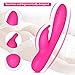 G Spot Rabbit Vibrator for Women - Seamless Dual Powerful Motor with 7 Vibration Modes Rechargeable Clitoris Stimulation Waterproof Wand Massager Couple Dildo (Rose Red)