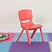 Flash Furniture Red Plastic Stackable School Chair with 10.5'' Seat Height