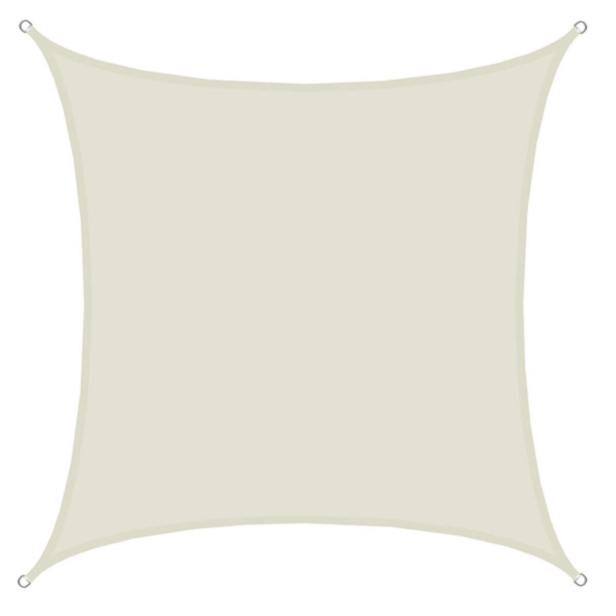 AMANKA UPF50+ UV Shade Sail - 4x4 m Polyester Square- Sun Protection Tarpaulin Canopy Beige — image 1