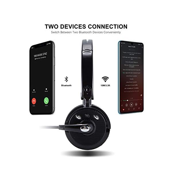 Bluetooth-Headset-with-Mic-RAOPINGX-Wireless-Bluetooth-Headphones-Noise-Cancelling-Earphones-with-Boom-Microphone-On-Ear-Phone-Earpiece-for-Cell-Phones-PC-Office-Customer-Service-Call-Center Bluetooth Headset with Mic, RAOPINGX Wireless Bluetooth Headphones Noise Cancelling Earphones with Boom Microphone On…