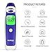 Digital Forehead Ear Thermometer for Adults and Baby, NURSAL Touchless Thermometer for Home with Fever Alarm, Infrared Thermometer with Data Memory, Battery Included