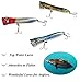 THKFISH Top Water Fishing Lures Saltwater Popper Lures Tuna Poppers GT Poppers Fishing Hard Lures Blue Red Yellow Blacksilver