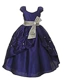 iGirldress Polysilk Holiday Christmas Party Flower Girl Dress