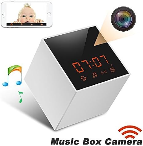 Amazon パノラマミュージックボックス Wifi隠しカメラ ワイヤレスステレオスピーカー 米国fmラジオ 30フィートナイトビジョン インビジブルレンズ リモート7pビデオ デュアルウェイスピーカー Hd音楽 無料 アプリ ループレコード カナダ版 Diy 工具 ガーデン