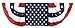 Epiphany WOW American Flag Bunting 9x3 Banner, Patriotic Bunting with Embroidered Stars and Sewn Stripes, Red, White and Blue Bunting
