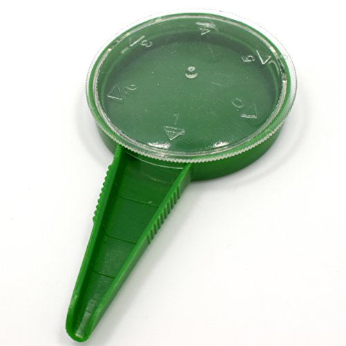 Garden Hand Tool Kit Mini Flower Seed Dispenser Adjustable Size Disseminator Seeding Sower Starting Digging Plastic Hole Puncher with 10pcs White Greenhouse Nursery Waterproof Plant Label State Tags