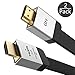 GH 4K@60Hz hdmi Cable 6ft 2 Pack - Flat High Speed Hdmi 2.0 Cable, 18Gbps, 2160P, Ethernet - Braided HDMI Cord 28AWG, YUV 4:4:4, Audio Return(ARC) for Xbox One, PS4, TV, PC, Projector