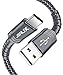 USB Type C Cable 3A Fast Charging, JSAUX(2-Pack 6.6ft+6.6ft) USB-A to USB-C Charge Braided Cord Compatible with Samsung Galaxy S10 S10E S9 S8 Plus Note 10 9 8,Moto Z,LG G8/7,Other USB C Charger(Grey) primary