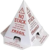 Primepack No Stack Pallet Cones | Safe Shipping &amp; Handling Alerts Cones Bundle | Lightweight, Easy to Carry Moving Essentials for Freight Protection | English, Spanish &amp; French Language - 50 Pack