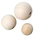 Souarts Mixed Natural Round Ball Wooden Wood Loose Beads 20mm 25mm 30mm Pack of 30