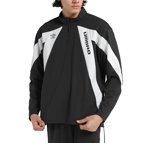 【THE THIRD by UMBRO】ウォームアップハーフジップトップUF5SJG10M_BK00_M