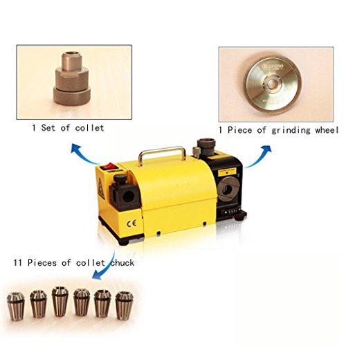 Wotefusi Industrial New 110V Drill Bit Sharpener Grind Grinder Grinding Machine Supplies 2-13mm 100-135 Angle Speed 4800 rpm CE Certification