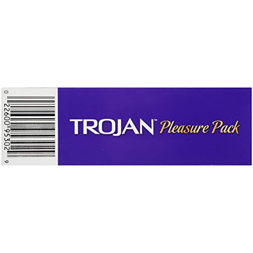 TROJAN PLEASURE VARIETY PACK LUBRICATED CONDOMS – 12 COUNT