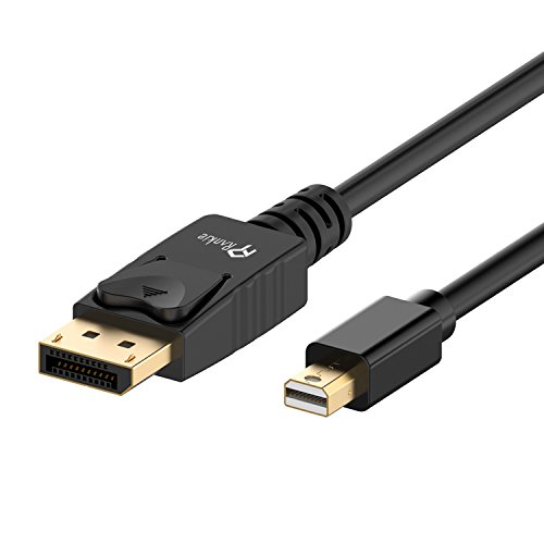 Mini DP to DP Cable, Rankie 6 Feet Gold Plated Mini DisplayPort to DisplayPort Cable 4K Resolution Ready (Black)