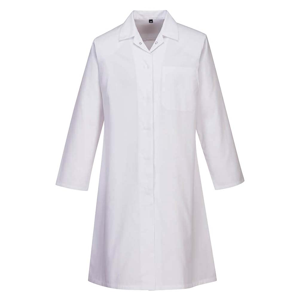 Portwest Women's Food Coat, One Pocket, Size: S, Colour: White, 2205WHRS