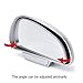 YASOKO 360 degree adjustable Wide Angle Side Rear Mirrors blind spot Snap way rear view mirror universal (Right, Silver)