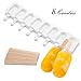 Ice Cream Maker Molds, Horuhue Mini Classic Shape Silicone Mold Popsicle Moulds for Ice Cream Pops with Popsicle Sticks