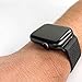 LUNANI Compatible for Apple Watch Band 42mm 44mm, Stainless Steel Mesh Sport Wristband Loop with Adjustable Magnet Clasp for iWatch Series 1 2 3 4, Black