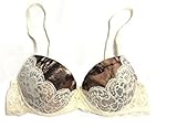Mossy Oak Womens Breakup Country Camo Underwire Bra With Cream Colored Lace (34B)