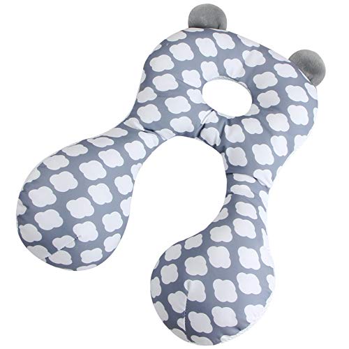 AIPINQI Head and Body Support Pillow with Neck Support for Baby Car Seat and Strollers, Cloud