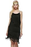 1920s Sequined Inspired Beaded Gatsby Flapper Evening Dress Prom, A-black, X-Large