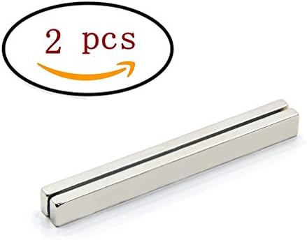 Rectangle Magnets Neodymium Disc, 4inch 0.4 inch0.2 inchxFF0C;Pack of 2 Permanent Rare Earth NdFeB Coated Magnets for Fridge Hanging Industrial Building School Science Projects Craft Office Tools