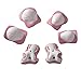 Kids Youth Adjustable Sports Protective Gear Set Safety Pad Safeguard (Helmet Knee Elbow Wrist) Roller Bicycle BMX Bike Skateboard Hoverboard and Other Extreme Sports Activities (Pink)