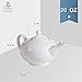 Porlien White Porcelain 20-ounce Teapot