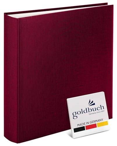 goldbuch 31807 Fotoalbum Summertime Trend, 30 x 31 cm, Fotobuch mit 100 weiße Seiten & Pergamin Trennblättern, Foto Album aus Leinen, Erinnerungsalbum, Brombeere