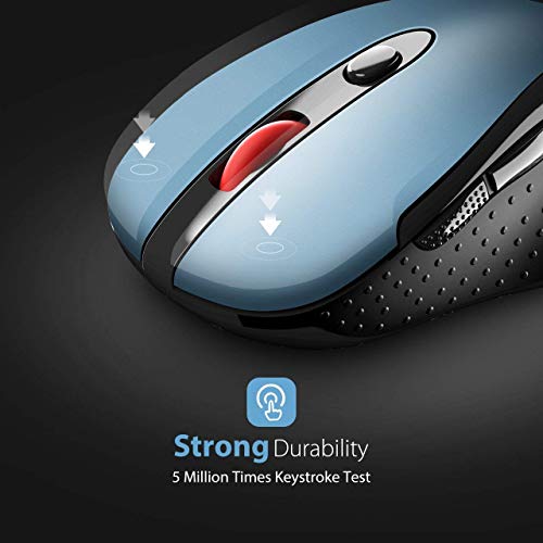 VicTsing Computer Wireless Mouse, 2.4G Portable USB Mouse Ergonomic Mouse- Fit Your Hand Nicely, 5 Adjustable DPI Levels, Page Down/Up Buttons, 20 Months Battery Life, Designed for PC, Desktop, Laptop
