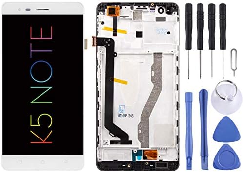 LCDSCREENLENOVOZSL LCD Screen and Digitizer Full Assembly with Frame for Lenovo K5 Note (Black) (Color : White)