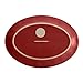 Rachael Ray Cucina Dinnerware 10-Inch x 14-Inch Stoneware Oval Platter, Cranberry Red