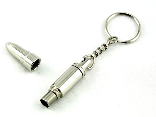 Skyway Bullet Cigar Punch Cutter with Ejector and Key Ring (Silver) - Thumbnail 2