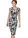 VfEmage Women's Printed Patterned Casual Slimming Fitted Stretch Bodycon Dress