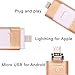 128GB iPhone USB Flash Drive, iPad Memory Stick, iOS External Storage Expansion for iOS Android PC Laptops (Gold)