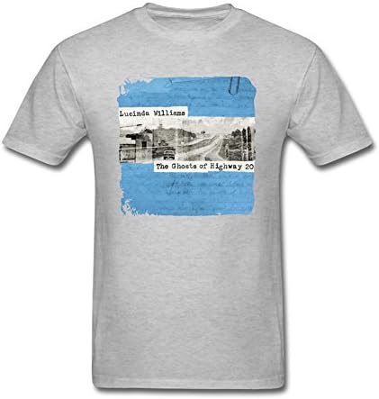 TIERTS Men's Lucinda Williams The Ghosts of Highway 20 T-shirt Size L Grey