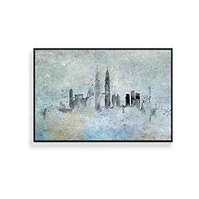 Framed Canvas Wall Art for Living Room, Bedroom Abstract Ink Canvas Prints for Home Decoration Ready to Hanging - 16x24 inches
